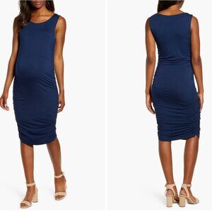 Angel Maternity Navy Blue Sleeveless Body-Con Maternity Dress Size XL - NWT